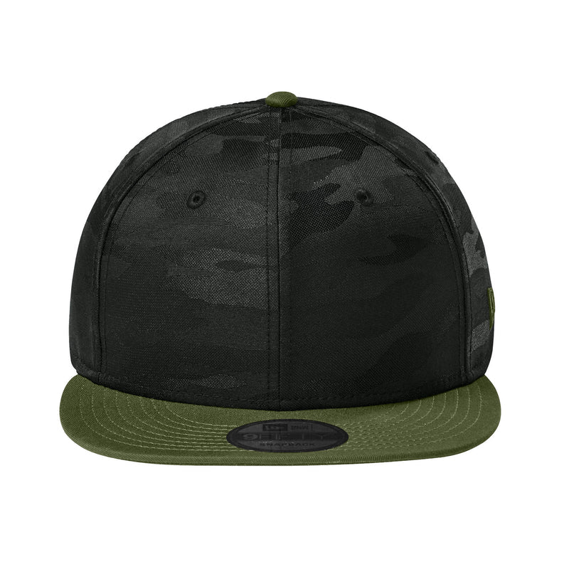 New Era® Camo Flat Bill Snapback Cap - NE407