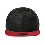 New Era NE407 Flag Scarlet / Black Camo Front