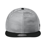 New Era NE407 Flag Black / Rainstorm Grey Camo Front