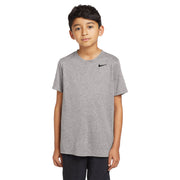 Nike Youth Team rLegend Tee - Carbon Heather - Model Front
