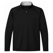 Sport-Tek® Sport-Wick® Fleece 1/4-Zip Pullover - Black / Silver - Flat Front