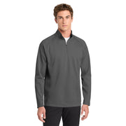 Sport-Tek® Sport-Wick® Fleece 1/4-Zip Pullover - Dark Smoke Grey / Black - Model Front