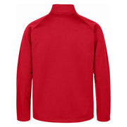 Sport-Tek® Sport-Wick® Fleece 1/4-Zip Pullover - Deep Red / Silver - Flat Back