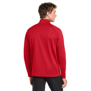 Sport-Tek® Sport-Wick® Fleece 1/4-Zip Pullover - Deep Red / Silver - Model Back