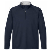 Sport-Tek® Sport-Wick® Fleece 1/4-Zip Pullover - Navy / Silver - Flat Front