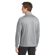 Sport-Tek® Sport-Wick® Fleece 1/4-Zip Pullover - Silver / Black - Model Back