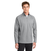 Sport-Tek® Sport-Wick® Fleece 1/4-Zip Pullover - Silver / Black - Model Front