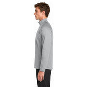 Sport-Tek® Sport-Wick® Fleece 1/4-Zip Pullover - Silver / Black - Model Left