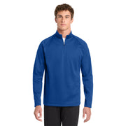 Sport-Tek® Sport-Wick® Fleece 1/4-Zip Pullover - True Royal / Silver - Model Front