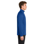Sport-Tek® Sport-Wick® Fleece 1/4-Zip Pullover - True Royal / Silver - Model Right