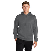Sport-Tek® Sport-Wick® Fleece Hooded Pullover - Dark Smoke Grey - Model Front