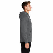 Sport-Tek® Sport-Wick® Fleece Hooded Pullover - Dark Smoke Grey - Model Right
