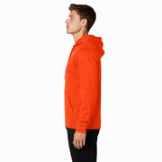 Sport-Tek® Sport-Wick® Fleece Hooded Pullover - Deep Orange - Model Left