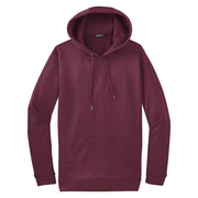 Sport-Tek® Sport-Wick® Fleece Hooded Pullover - Maroon - Flat Front