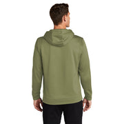 Sport-Tek® Sport-Wick® Fleece Hooded Pullover - Olive Drab Green - Model Back