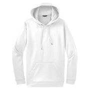 Sport-Tek® Sport-Wick® Fleece Hooded Pullover - White - Flat Front