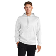 Sport-Tek® Sport-Wick® Fleece Hooded Pullover - White - Model Front