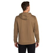 Sport-Tek® Sport-Wick® Fleece Hooded Pullover - Woodland Brown - Model Back