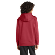 Sport-Tek® Youth Sport-Wick® Fleece Hooded Pullover - Deep Red - Model Back