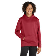Sport-Tek® Youth Sport-Wick® Fleece Hooded Pullover - Deep Red - Model Front