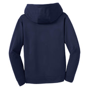 Sport-Tek® Youth Sport-Wick® Fleece Hooded Pullover - Navy - Flat Back