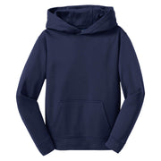 Sport-Tek® Youth Sport-Wick® Fleece Hooded Pullover - Navy - Flat Front