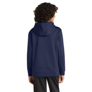 Sport-Tek® Youth Sport-Wick® Fleece Hooded Pullover - Navy - Model Back