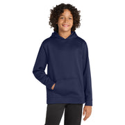 Sport-Tek® Youth Sport-Wick® Fleece Hooded Pullover - Navy - Model Front