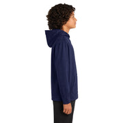 Sport-Tek® Youth Sport-Wick® Fleece Hooded Pullover - Navy - Model Right