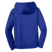 Sport-Tek® Youth Sport-Wick® Fleece Hooded Pullover - True Royal - Flat Back