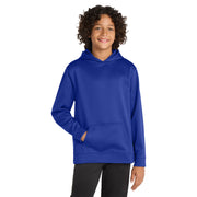 Sport-Tek® Youth Sport-Wick® Fleece Hooded Pullover - True Royal - Model Front