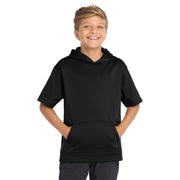Sport-Tek® Youth Sport-Wick® Fleece Short Sleeve Hooded Pullover
