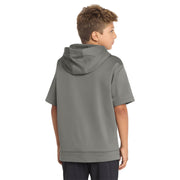 Sport-Tek® Youth Sport-Wick® Fleece Short Sleeve Hooded Pullover