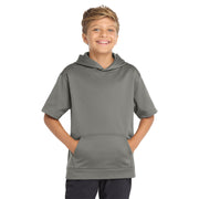 Sport-Tek® Youth Sport-Wick® Fleece Short Sleeve Hooded Pullover