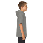 Sport-Tek® Youth Sport-Wick® Fleece Short Sleeve Hooded Pullover