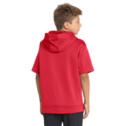 Sport-Tek® Youth Sport-Wick® Fleece Short Sleeve Hooded Pullover