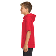 Sport-Tek® Youth Sport-Wick® Fleece Short Sleeve Hooded Pullover