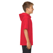 Sport-Tek® Youth Sport-Wick® Fleece Short Sleeve Hooded Pullover