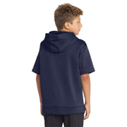 Sport-Tek® Youth Sport-Wick® Fleece Short Sleeve Hooded Pullover