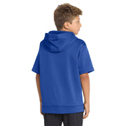 Sport-Tek® Youth Sport-Wick® Fleece Short Sleeve Hooded Pullover