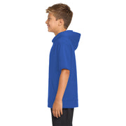 Sport-Tek® Youth Sport-Wick® Fleece Short Sleeve Hooded Pullover