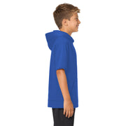 Sport-Tek® Youth Sport-Wick® Fleece Short Sleeve Hooded Pullover