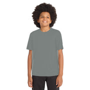 Sport-Tek® Youth PosiCharge® Competitor™ Tee - Grey Concrete - Model Front