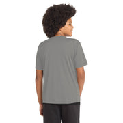 Sport-Tek® Youth PosiCharge® Competitor™ Tee - Grey Concrete Heather - Model Back