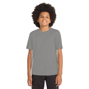 Sport-Tek® Youth PosiCharge® Competitor™ Tee - Grey Concrete Heather - Model Front