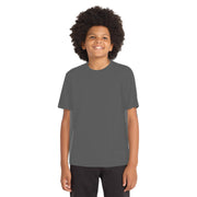 Sport-Tek® Youth PosiCharge® Competitor™ Tee - Iron Grey - Model Front