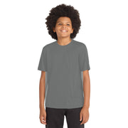 Sport-Tek® Youth PosiCharge® Competitor™ Tee - Iron Grey Heather - Model Front