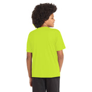 Sport-Tek® Youth PosiCharge® Competitor™ Tee - Neon Yellow - Model Back