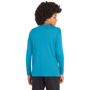 Sport-Tek® Youth Long Sleeve PosiCharge® Competitor™ Tee - Atomic Blue - Model Back