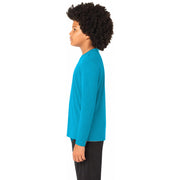 Sport-Tek® Youth Long Sleeve PosiCharge® Competitor™ Tee - Atomic Blue - Model Left